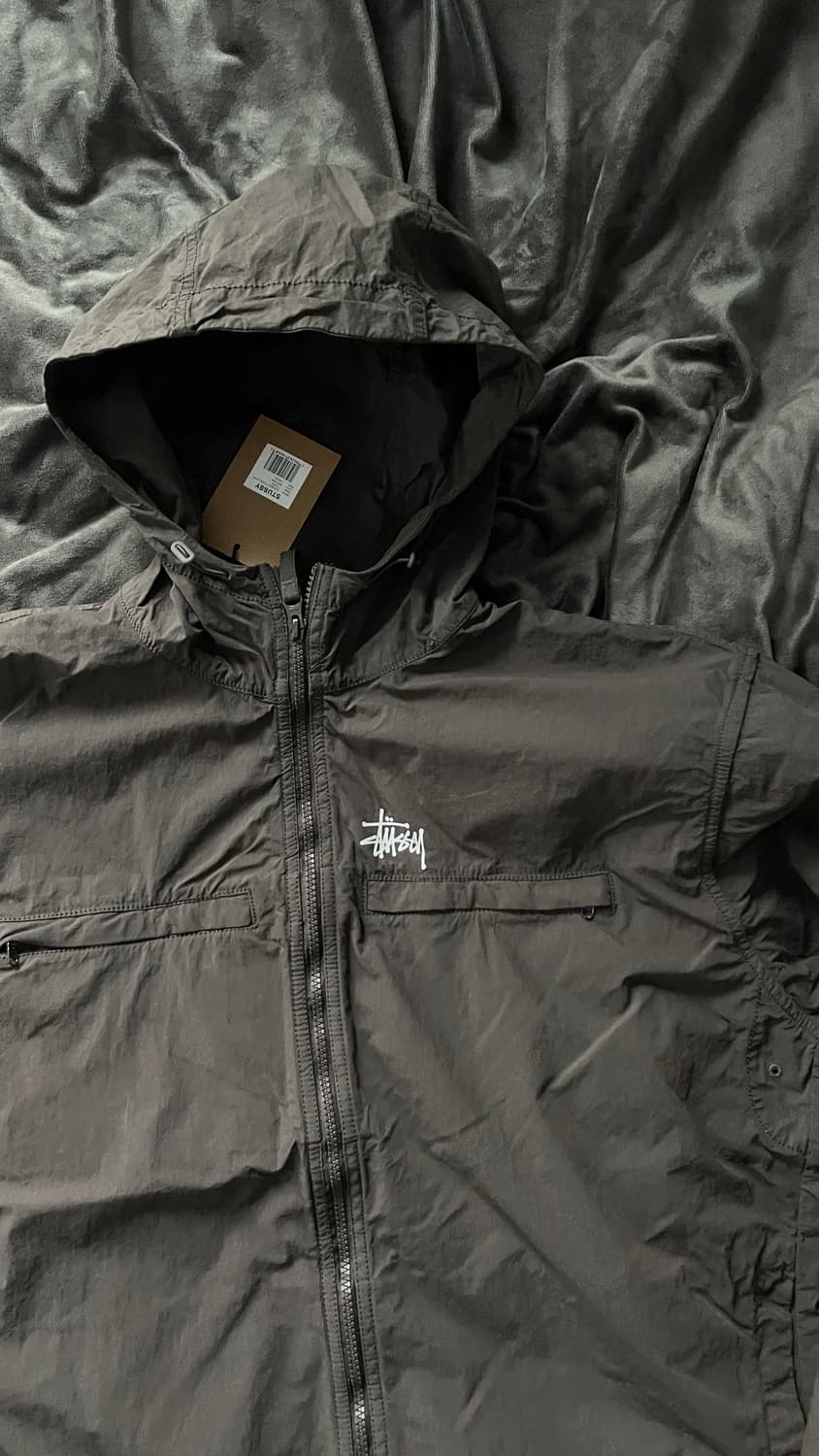 스투시 라이트웨이트 후드 바람막이 자켓 브라운 L 택포 새상품 상품이미지3