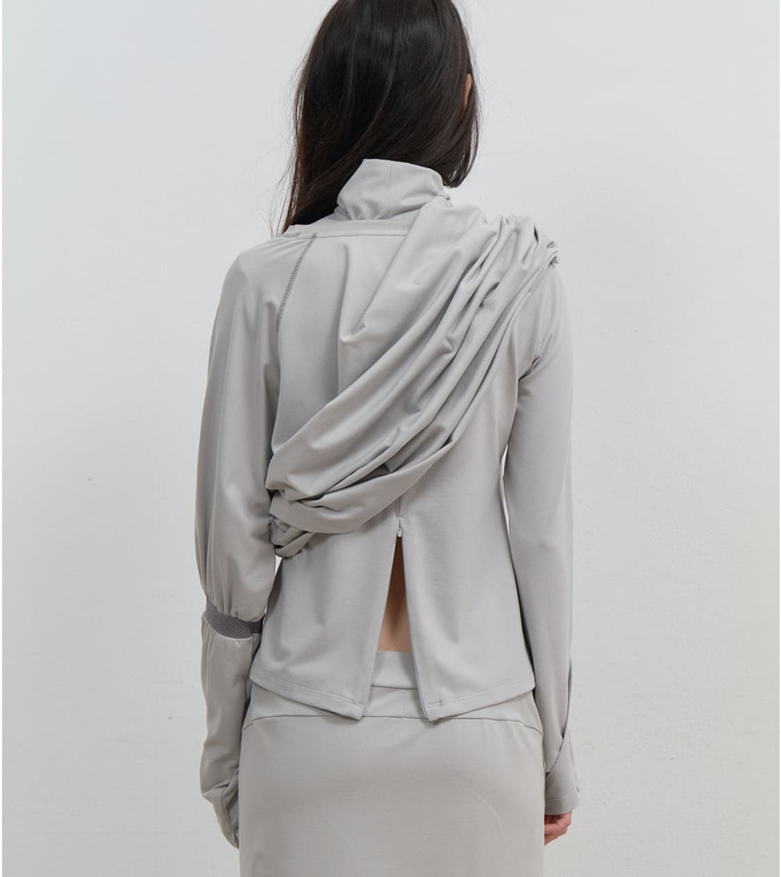 오호스 mock neck tee mint grey 상품이미지4