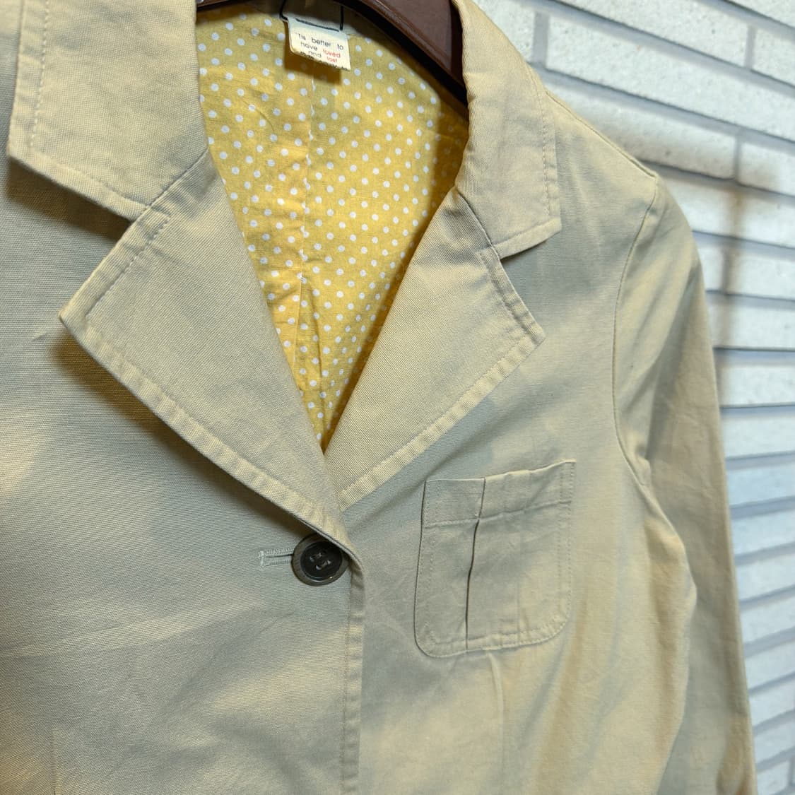 JPN VINTAGE 테일러드 코튼 워크자켓 3버튼 패치포켓 디테일 미색 상품이미지6