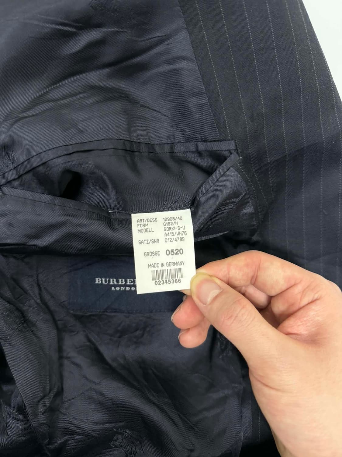 [52] 버버리 독일제 더블 브레스티드 핀스트라이프 블레이져 자켓 상품이미지5