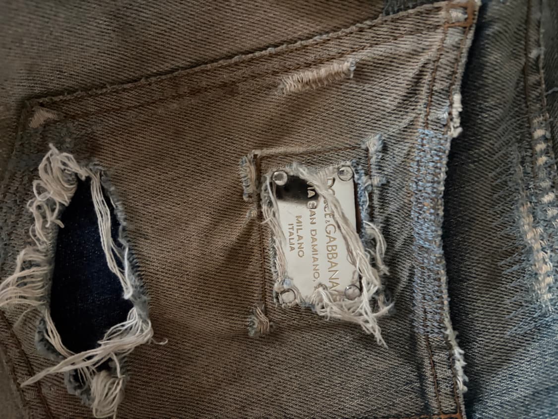 돌체앤가바나 워싱 디테일 데님 48 사이즈 상품이미지5