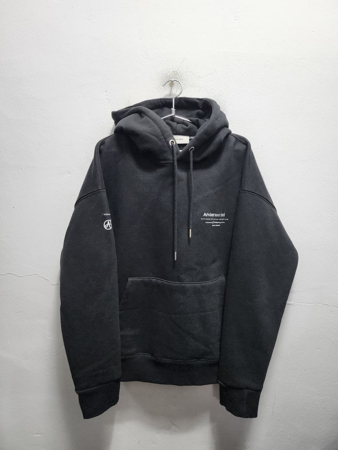 앤더슨벨 헤비코튼 레터링 후드티 상품이미지1