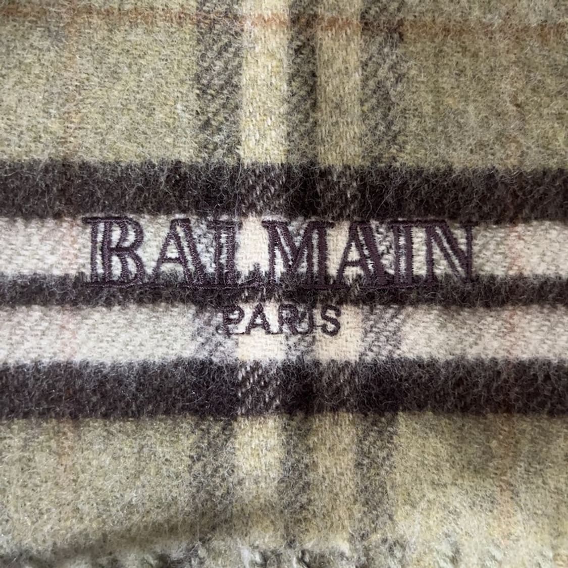 발망 빈티지 모던 캐주얼 울 체크 목도리 C07474 상품이미지5