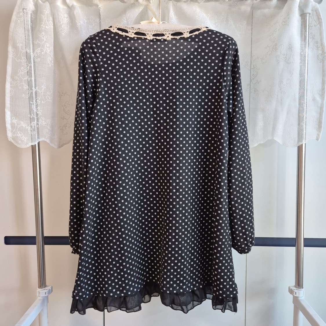 블랙 도트 니트 원피스 상품이미지6