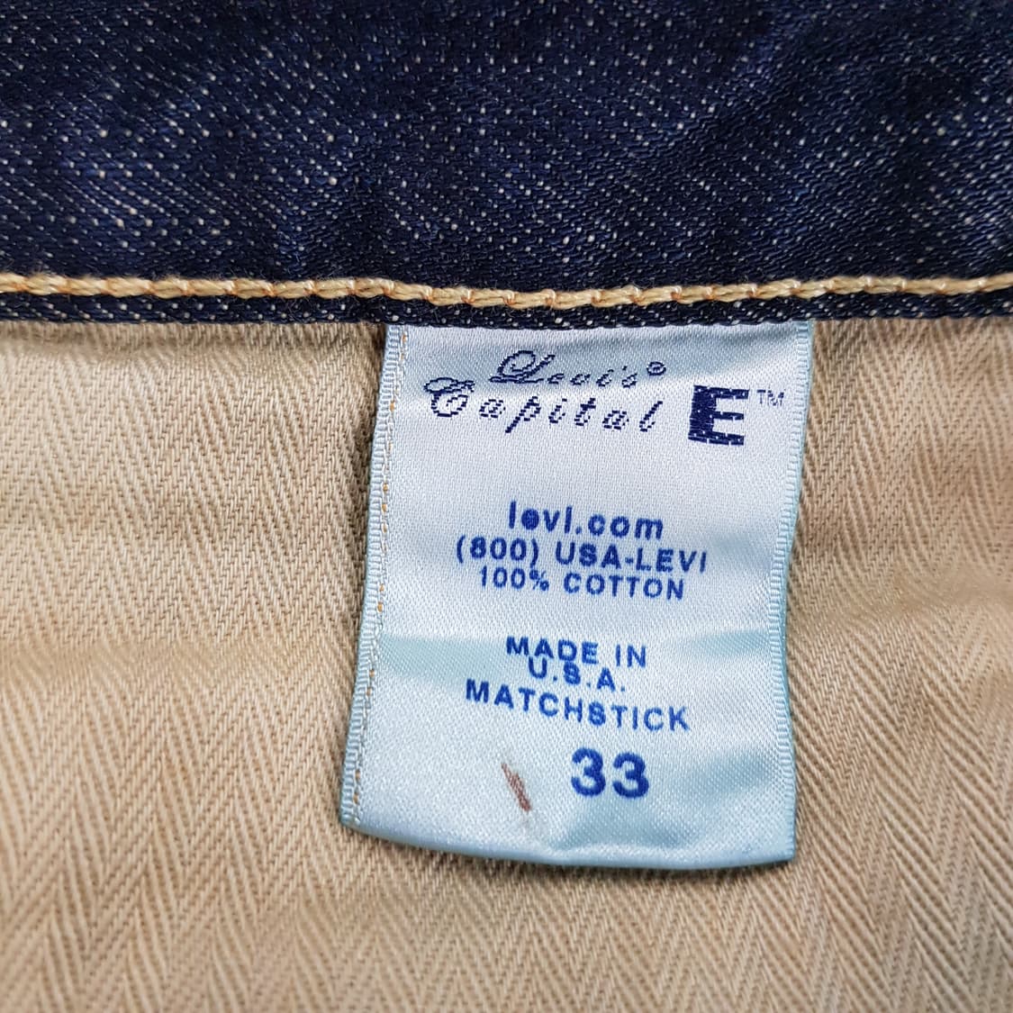 리바이스 캐피탈E라인 슬림스트레이트 데님 33사이즈  상품이미지4