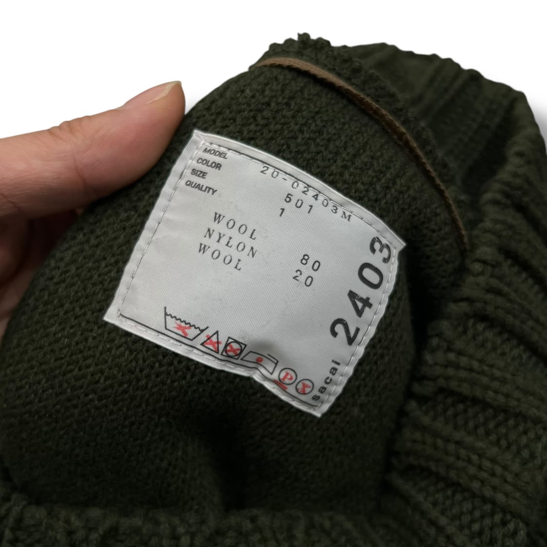  사카이 브이넥 울 니트 y13886 상품이미지7