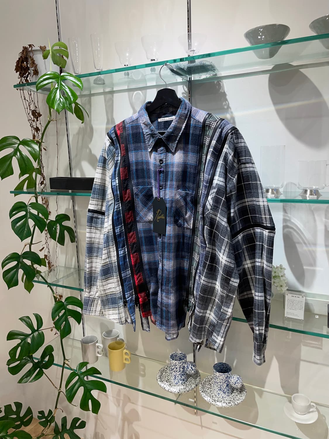 니들스 7 cuts zipped wide flannel shirt 상품이미지4