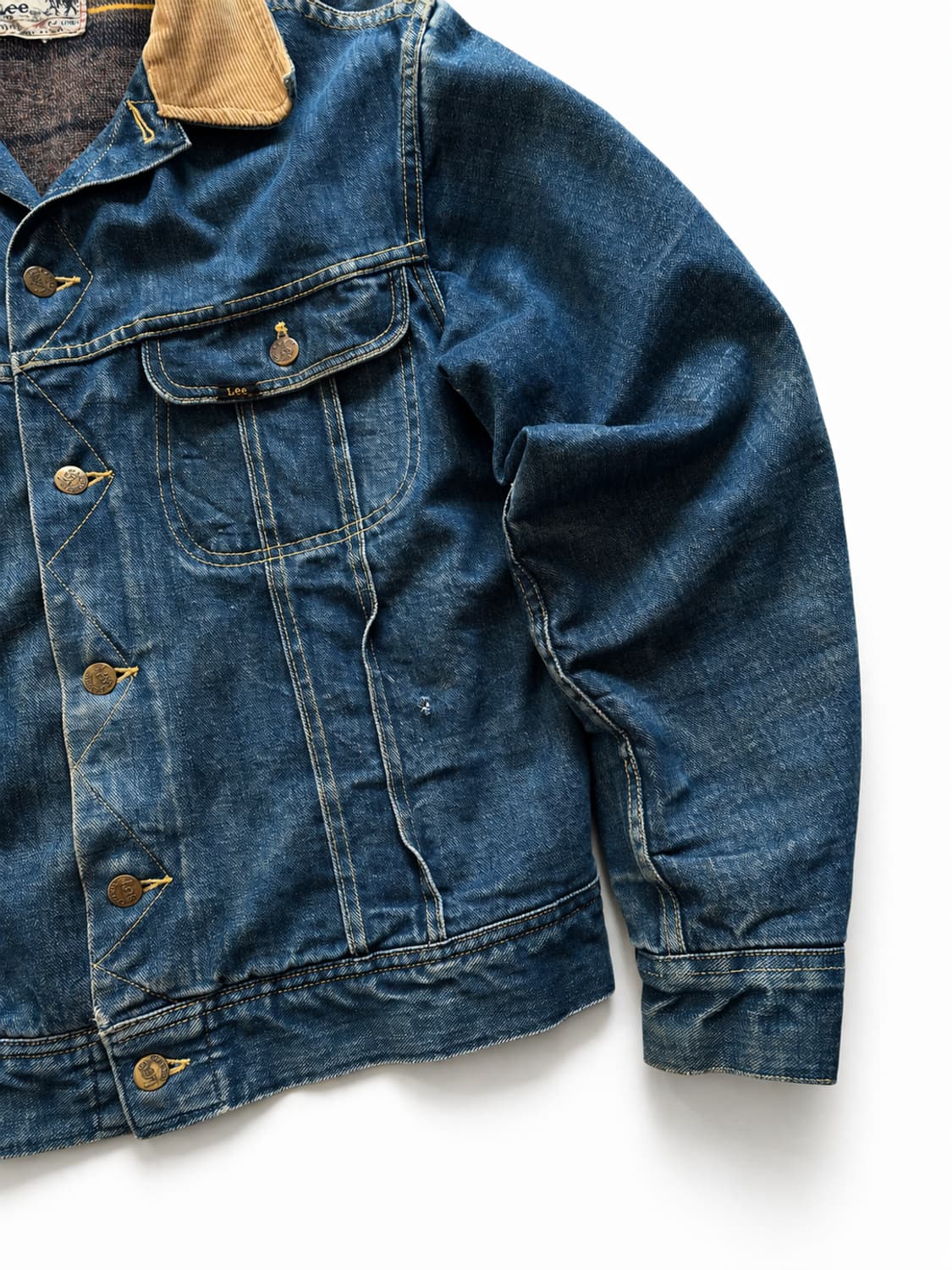 60s Lee 101LJ 블랭킷 데님 트러커 자켓 42L 상품이미지4