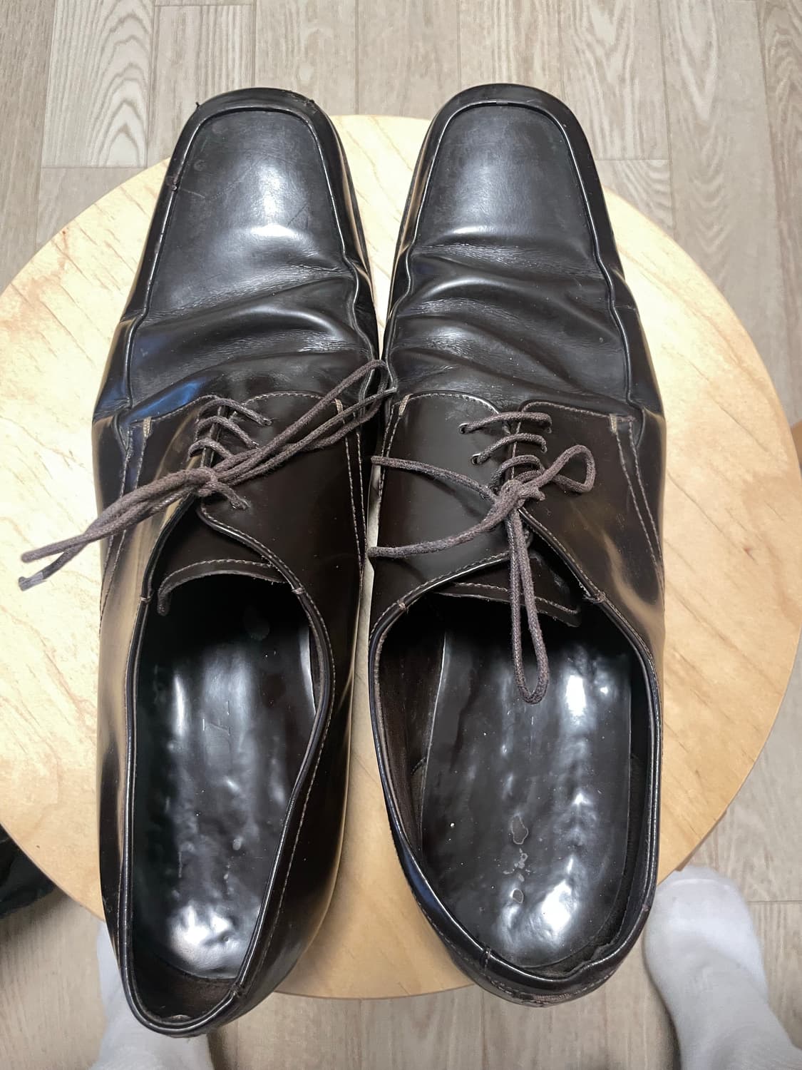 Prada 세미 스퀘어토 더비 슈즈 상품이미지2