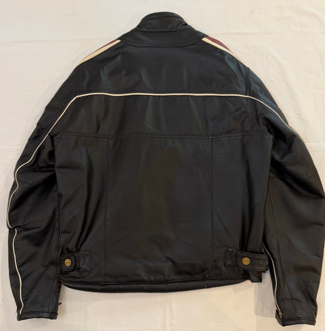 윌슨 레더 레이싱 소가죽 스트라이프 라이더 자켓 상품이미지5