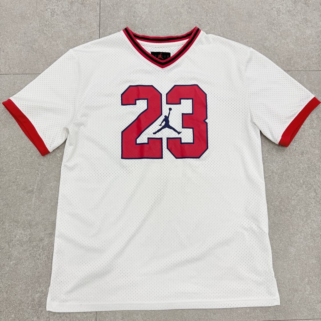 나이키 조던 23 메쉬 반팔 져지(오프화이트/레드)빈티지  상품이미지3