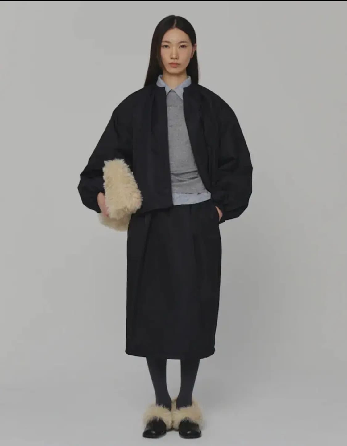 아모멘토 / 퀼티드 리버시블 패딩 점퍼 블랙 / S  상품이미지2