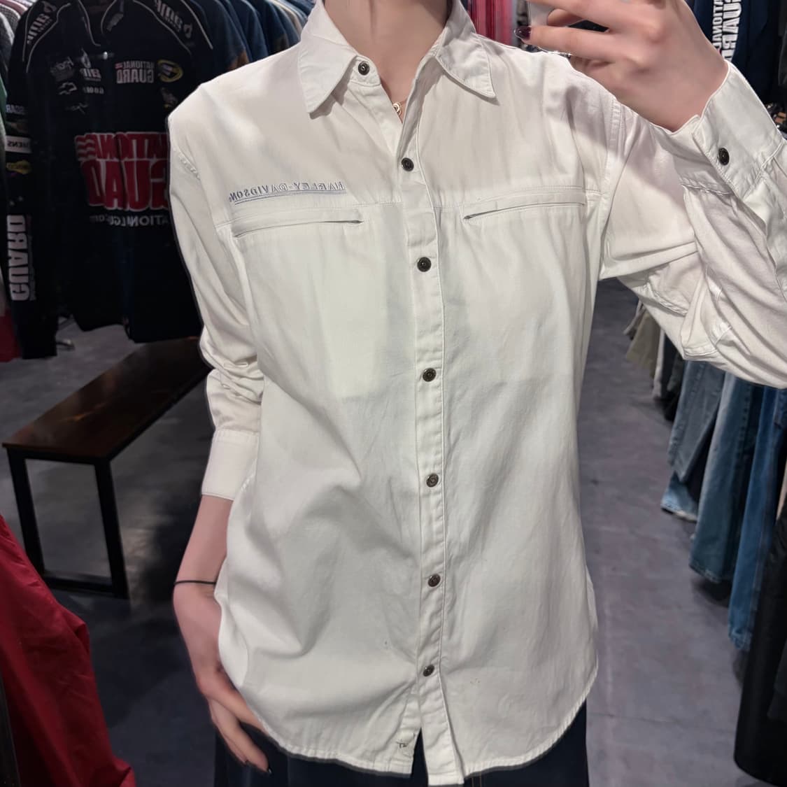 [IM] Harley-Davidson 할리데이비슨 셔츠 화이트 상품이미지1