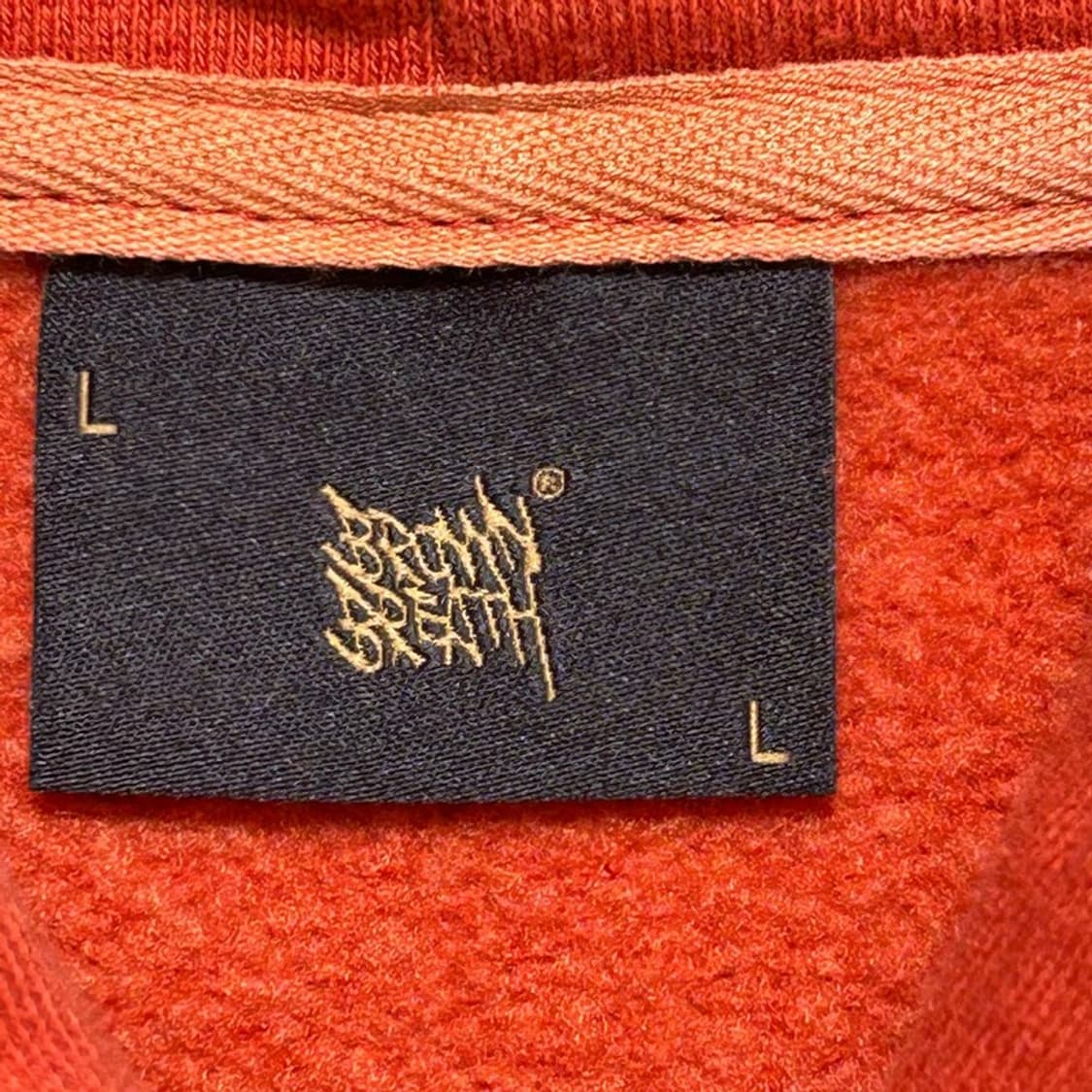 BROWNBREATH 후드티 레드 오렌지 L 상품이미지5