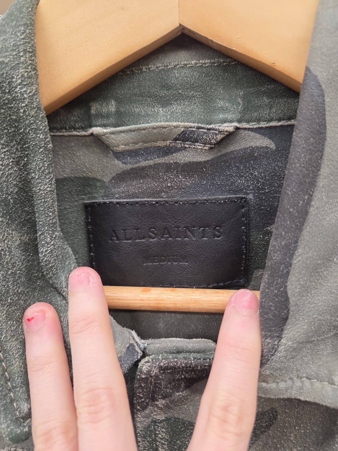 All saints 올세인츠 염소가죽 카모 레더자켓 상품이미지8