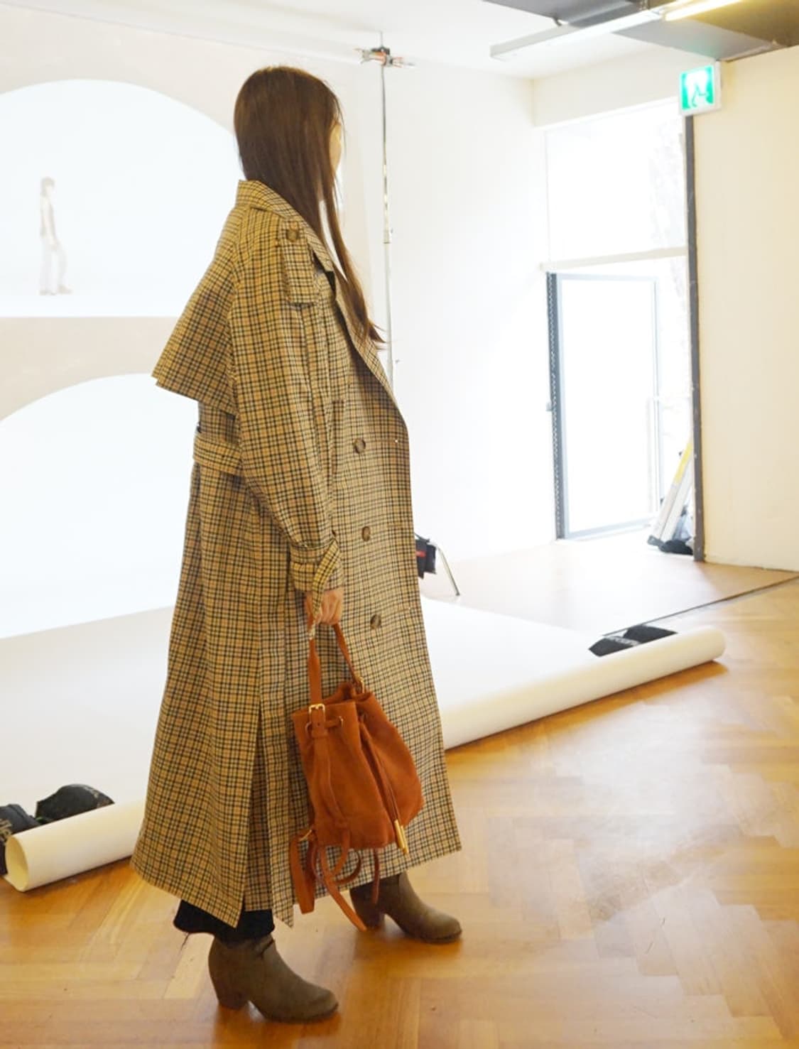 인스턴트펑크 체크 트렌치코트  상품이미지4