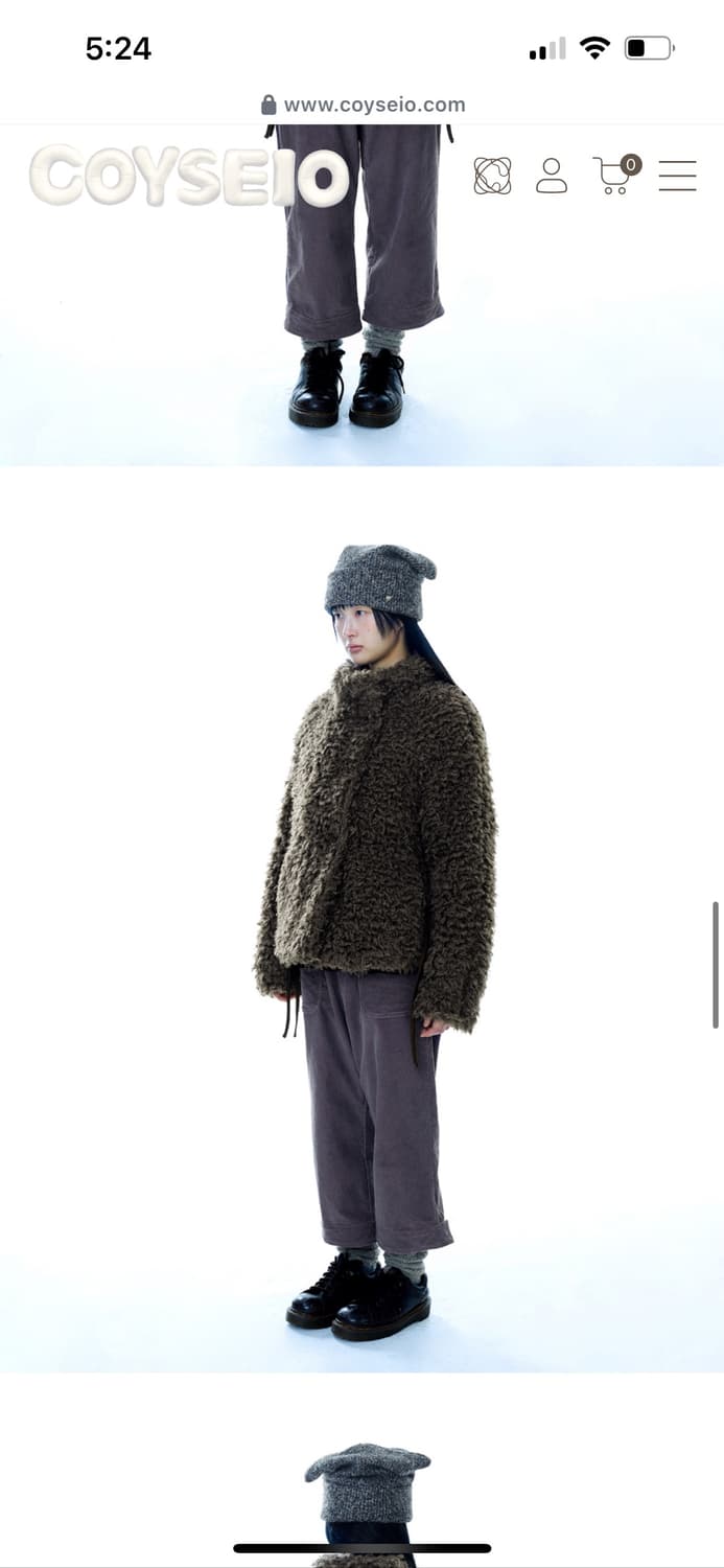 coyseio HAIRY FUR JACKET BROWN 상품이미지2