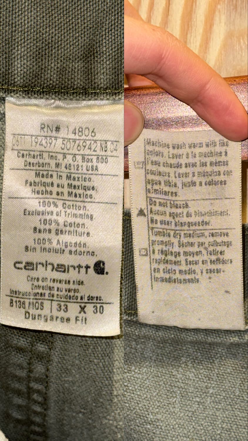 칼하트 더블니 카펜터 팬츠 상품이미지10