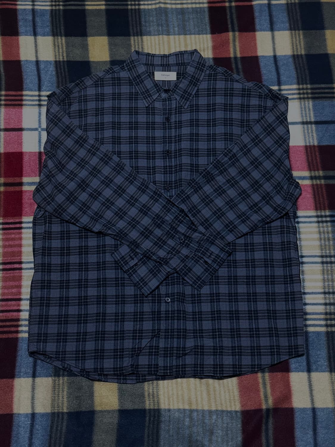 파브레가 오르카 체크 셔츠 (딥 블루, 4) 상품이미지2