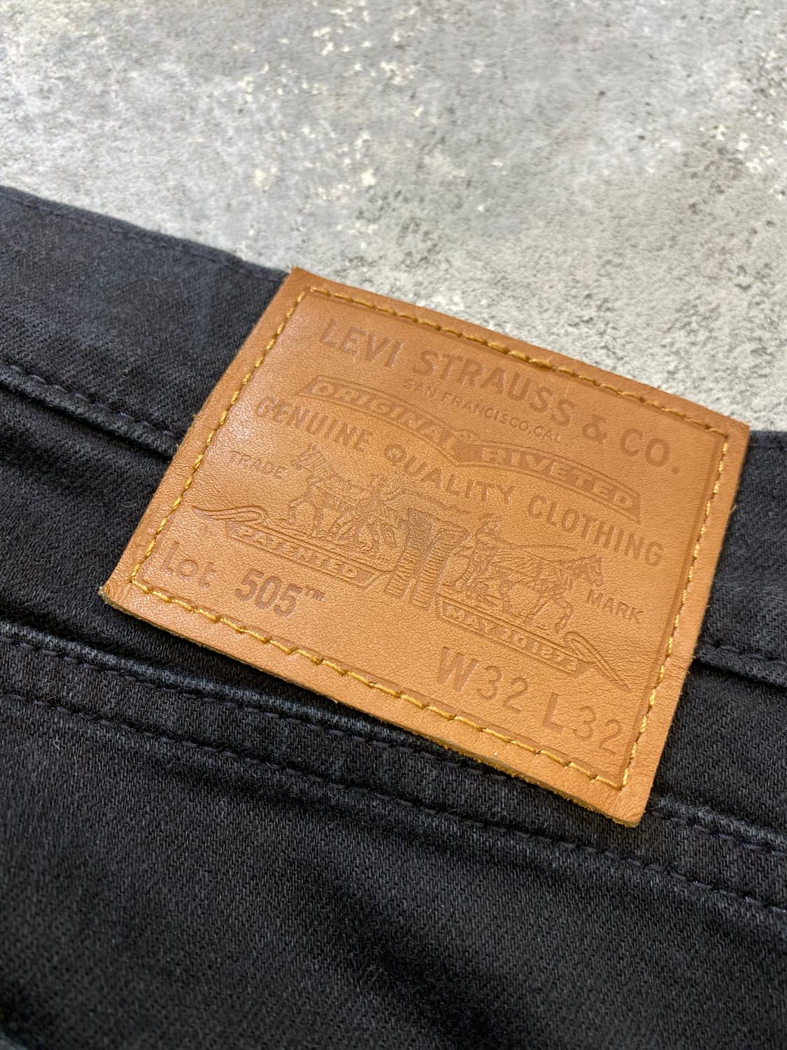 [32] Levi's 505 리바이스 프리미엄 빅E 블랙 데님팬츠 상품이미지4