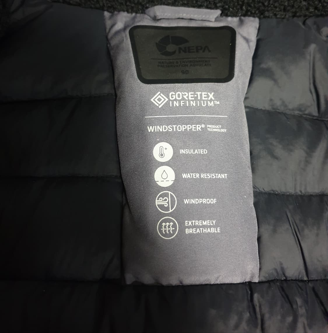 네파 고어텍스 윈드스토퍼 라쿤퍼 인피니움 구스다운 패딩 점퍼 (S) 상품이미지5
