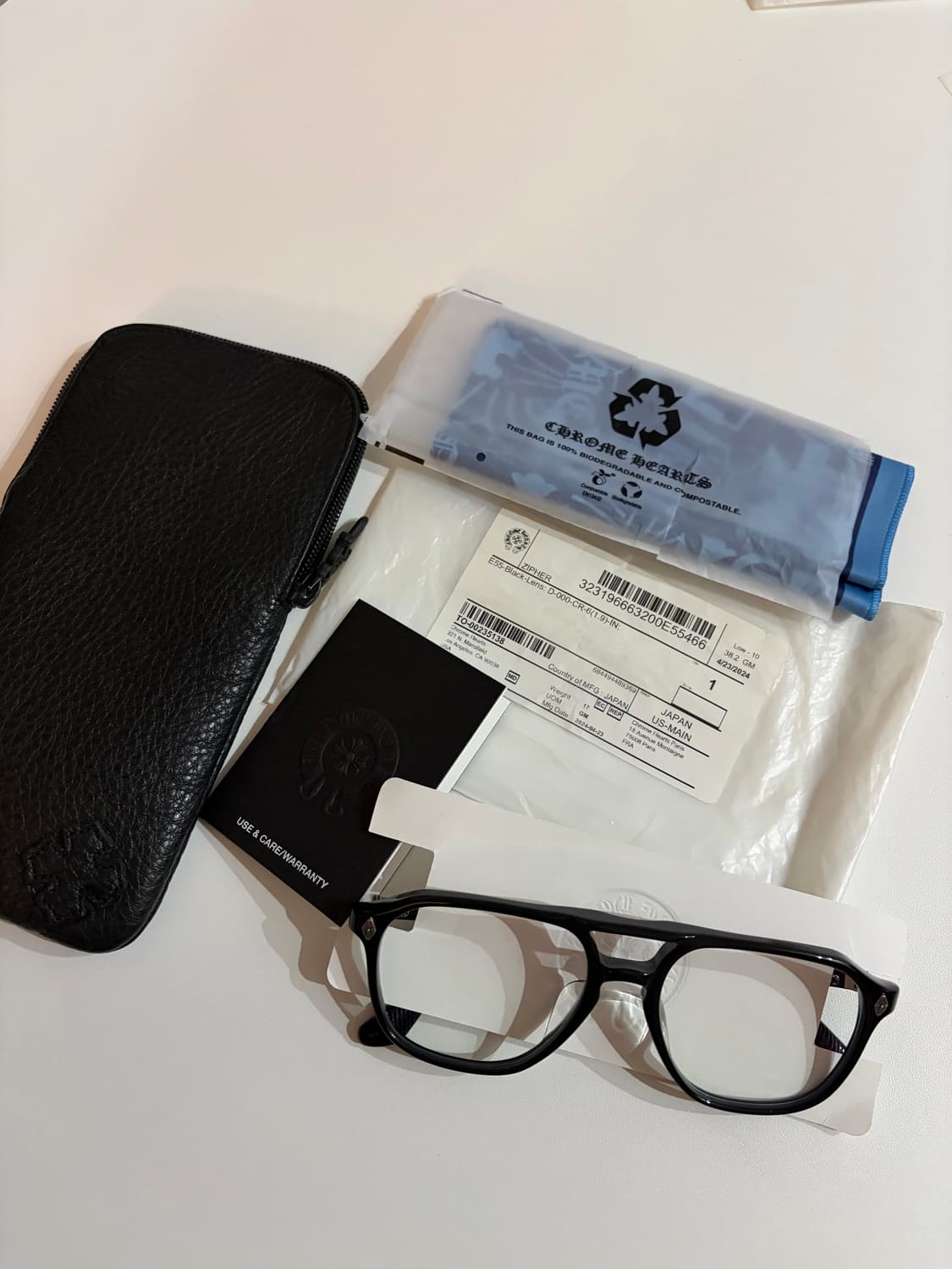 크롬하츠 지퍼 안경 블랙 상품이미지1