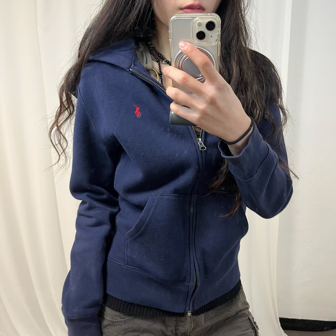 Polo Navy Zip-Up Hoodie 상품이미지3