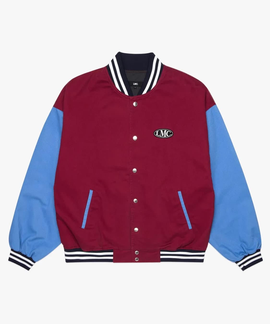 LMC OVAL WASHED BASEBALL JACKET burgundy 상품이미지2