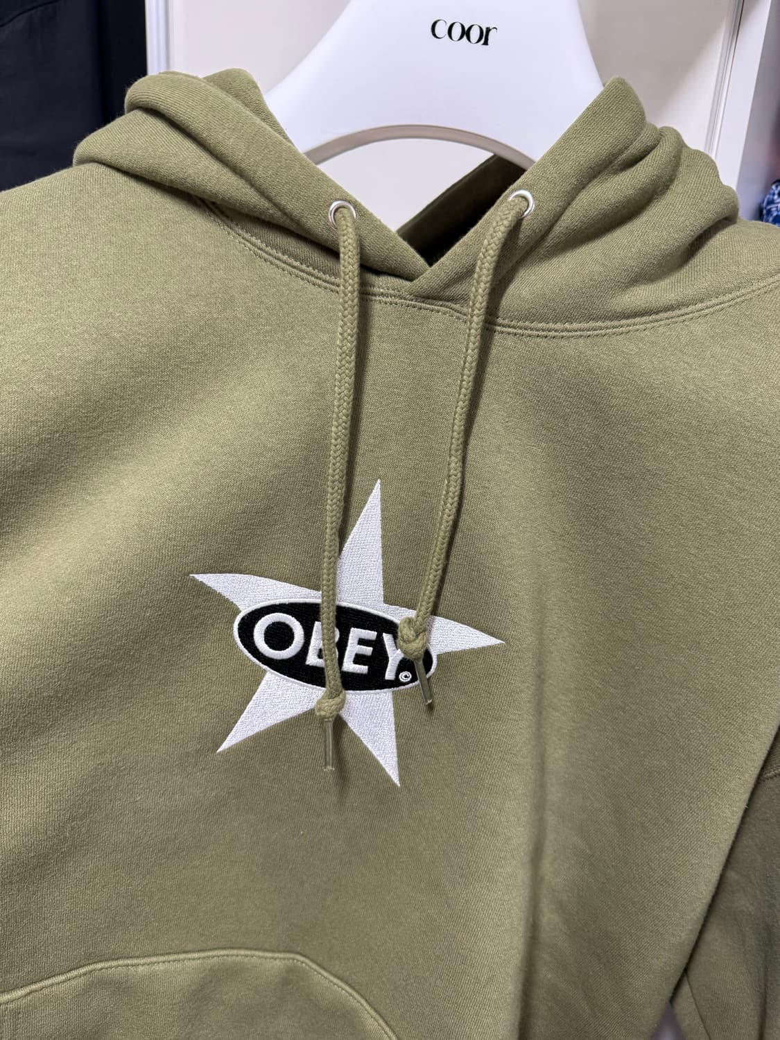 오베이 후드티 올리브 xl 상품이미지1