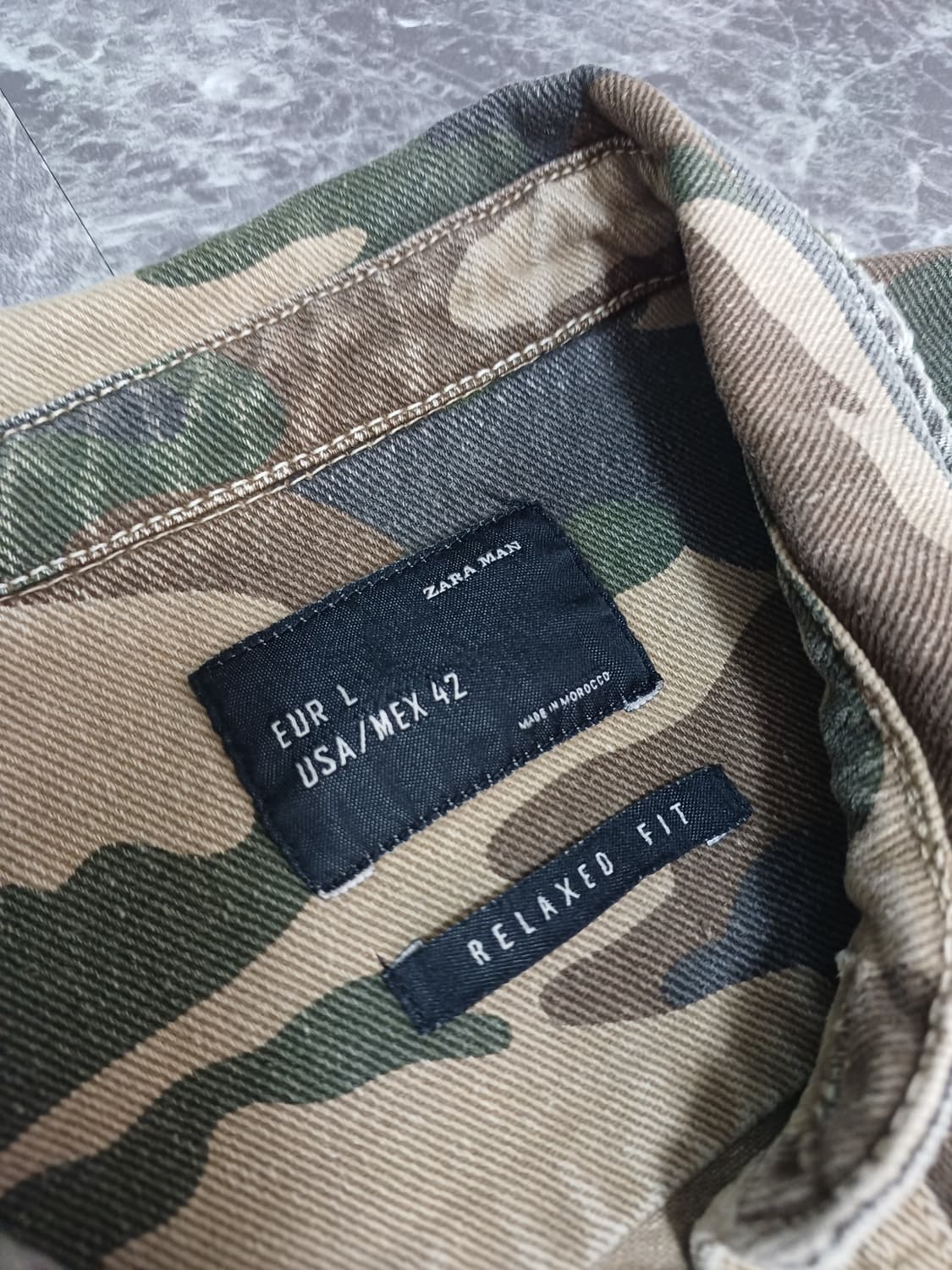 자라(ZARA) 카모플라주 셔츠 L
 상품이미지5