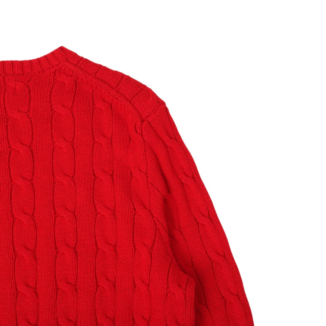 폴로 랄프로렌 레드 코튼 케이블 니트 스웨터 상품이미지6