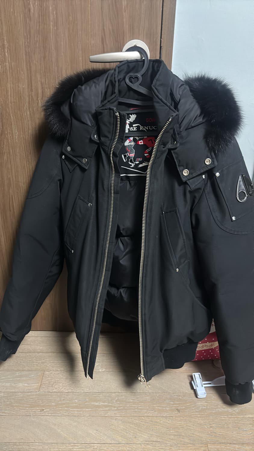 무스너클 발리스틱 봄버 블랙 폭스퍼 M/M 상품이미지1