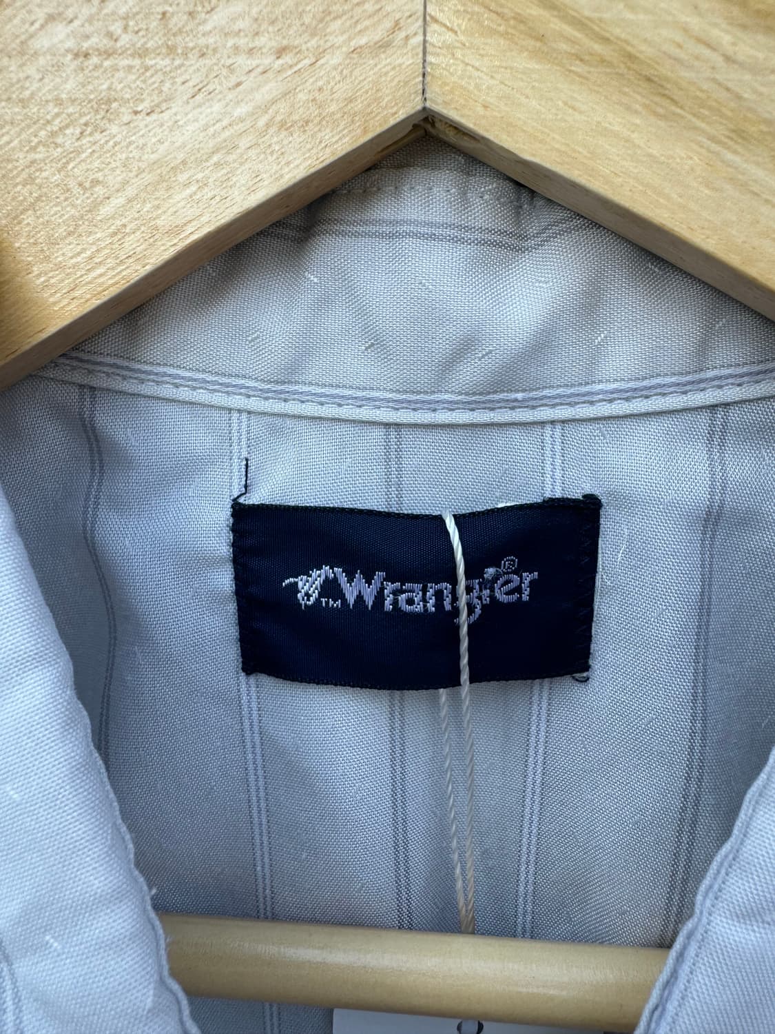 랭글러 빈티지 화이트 스트라이프 웨스턴 셔츠 상품이미지4