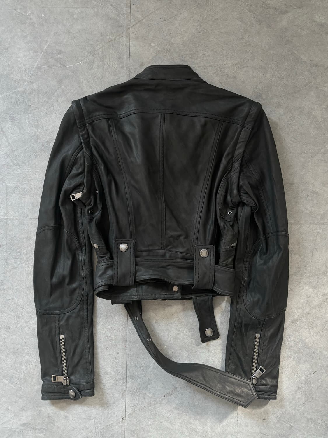 Burberry 버버리 브릿 블랙 레더 크롭 자켓 상품이미지4