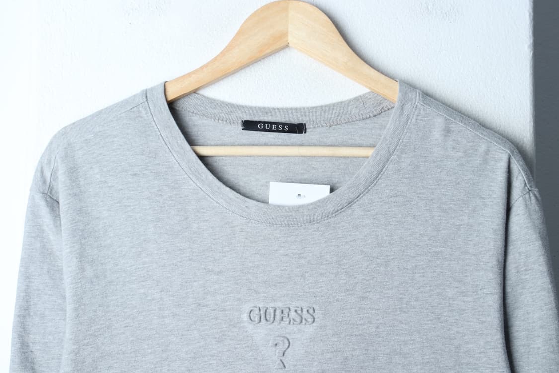 (XL-2XL) 게스 반팔 티셔츠 스몰로고 그레이 놈코어-H32561 상품이미지3