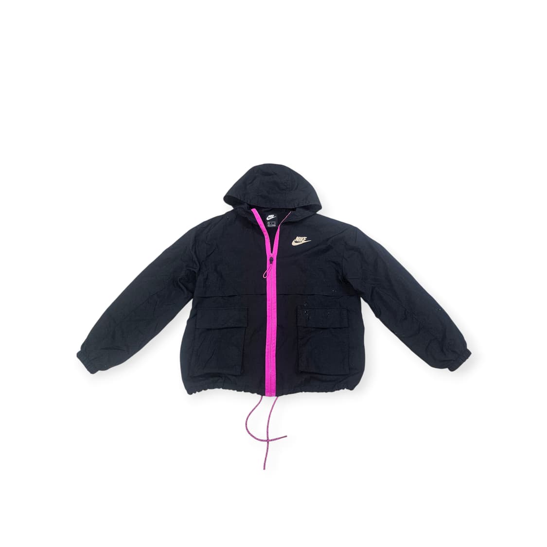 나이키 블랙 윈드브레이커 핑크 지퍼 후드 자켓 바람막이 상품이미지4