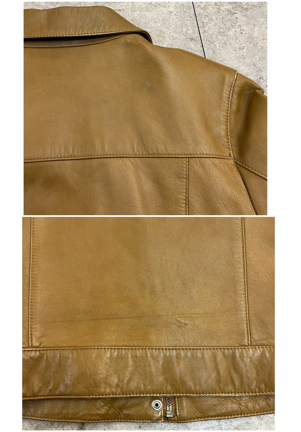 빈티지 양가죽 레더 자켓 브라운 #csz2880 상품이미지8
