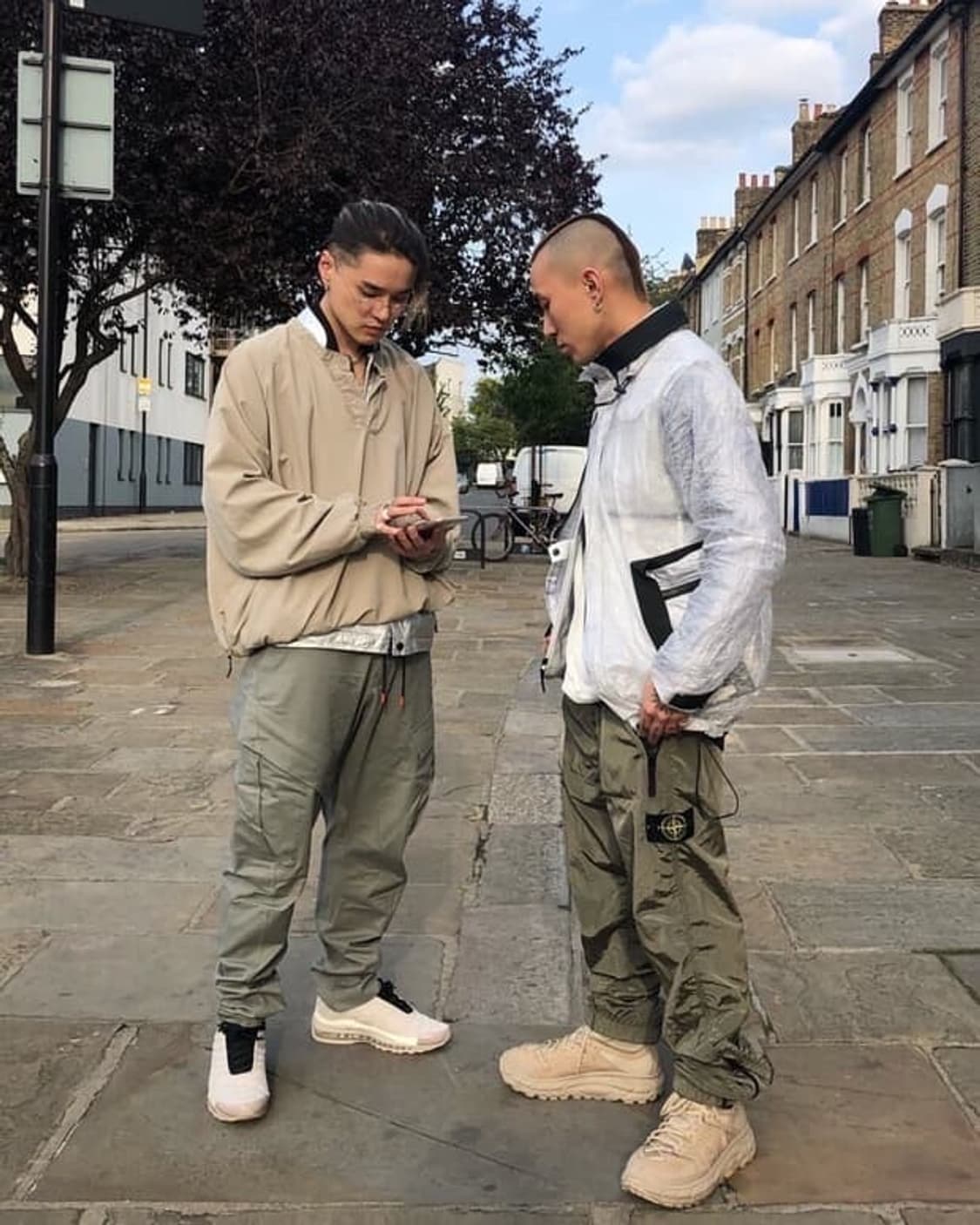 딘 착용 90년도 빈티지 나이키 카키 믹스 베이지 브라운 웜업 상품이미지2