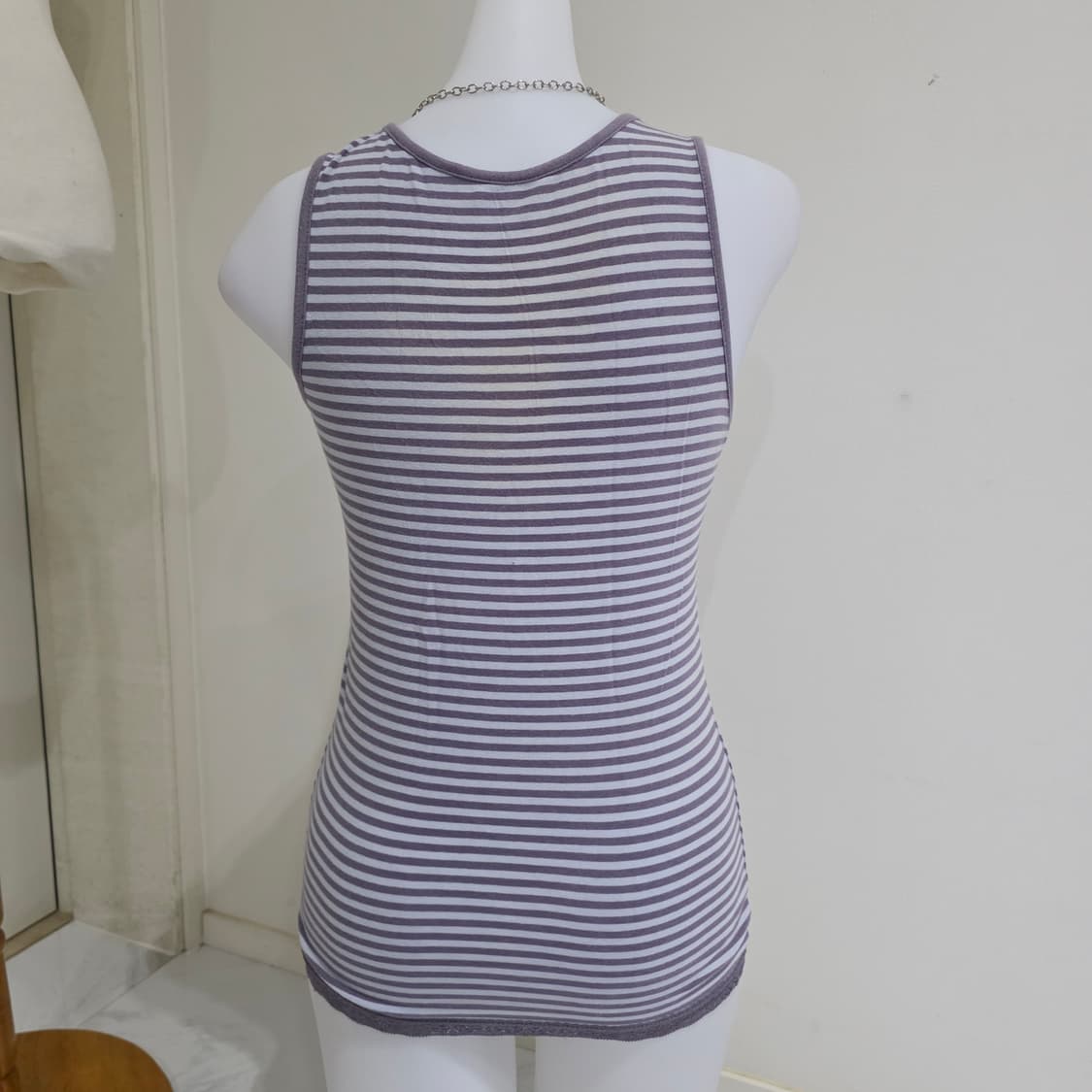 일본빈티지)y2k 오네갸루 모리걸 퍼플레이스 스포티 민소매 나시슬리브리스 상품이미지2