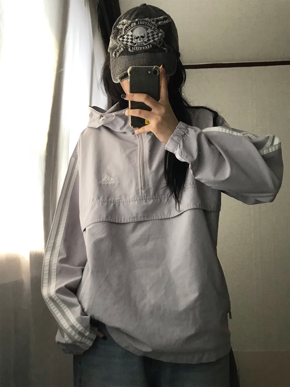 아디다스 90s 연그레이 반집업 상품이미지2