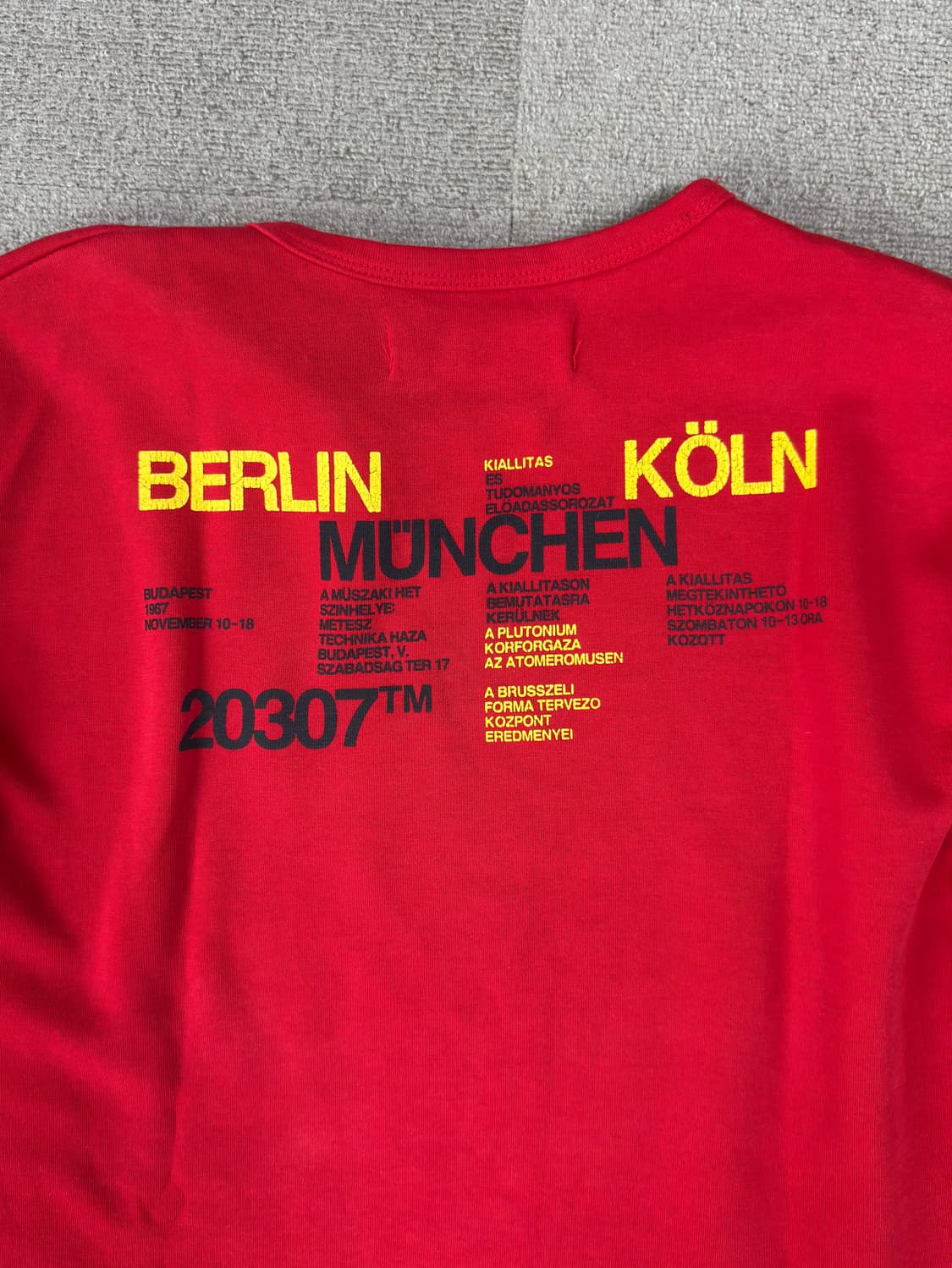 그라니프 20307 레드 타이포 그래픽 긴팔 티셔츠 상품이미지5