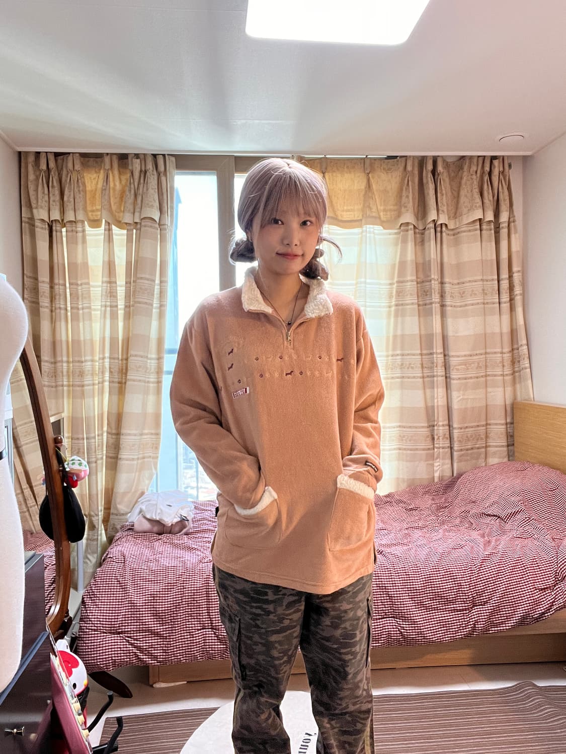 강아지 빈티지 후리스 상품이미지5