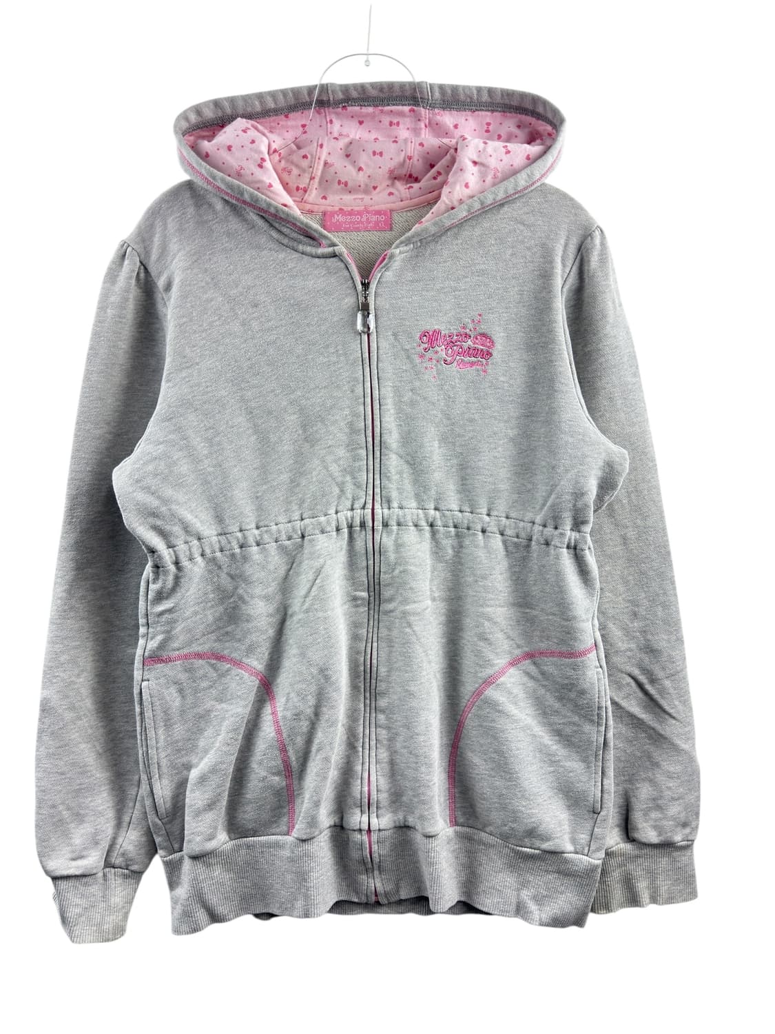 메조피아노 핑크도트 후드집업1352 상품이미지1
