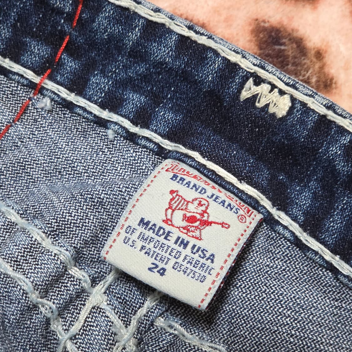 트루릴리전 빌리 슈퍼티 화이트 스티치 데님 팬츠 상품이미지6