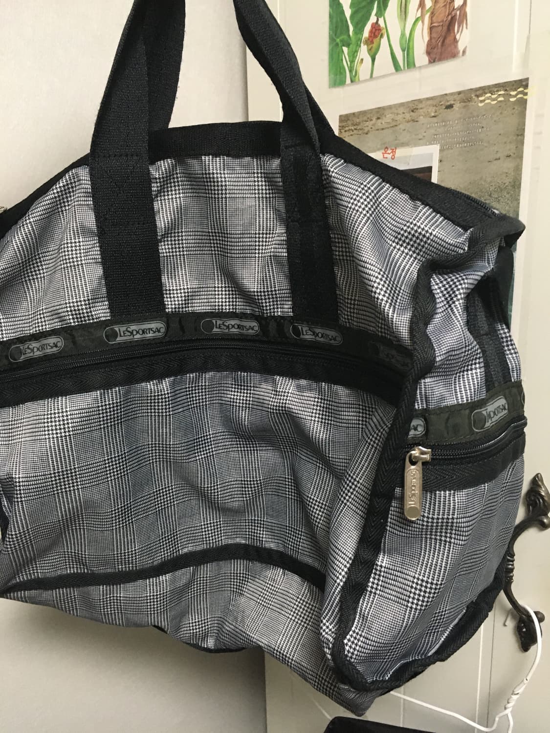 레스포삭 빈티지 체크 크로스백 상품이미지4