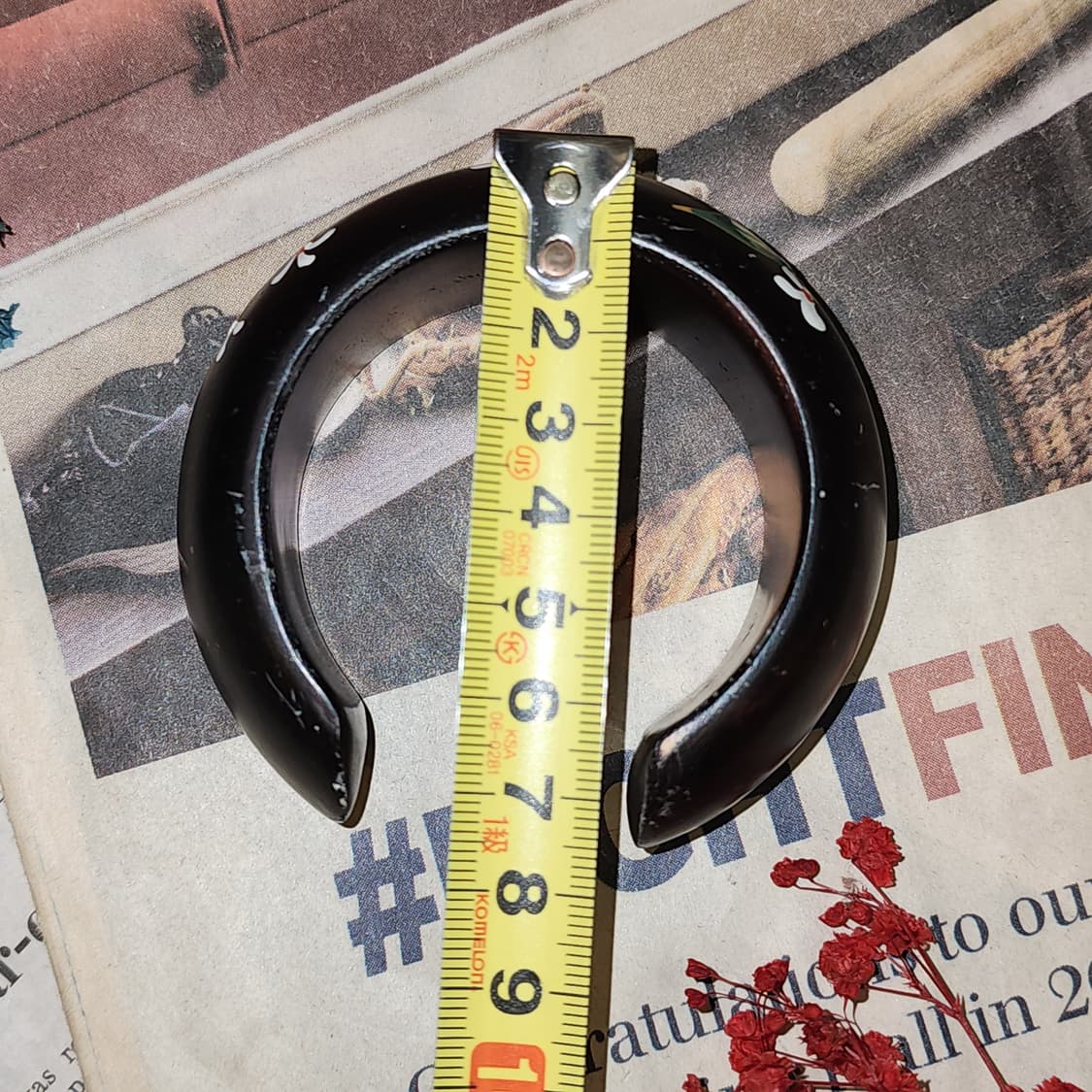 90s 프랑스 빈티지 팔찌 플로럴 커프 뱅글 빈티지 쥬얼리 상품이미지9