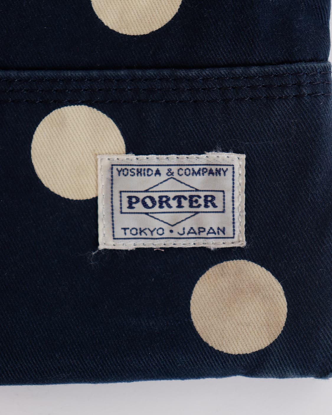 [HEADPORTER] 네이비 도트 패턴 데일리 토트백 상품이미지3