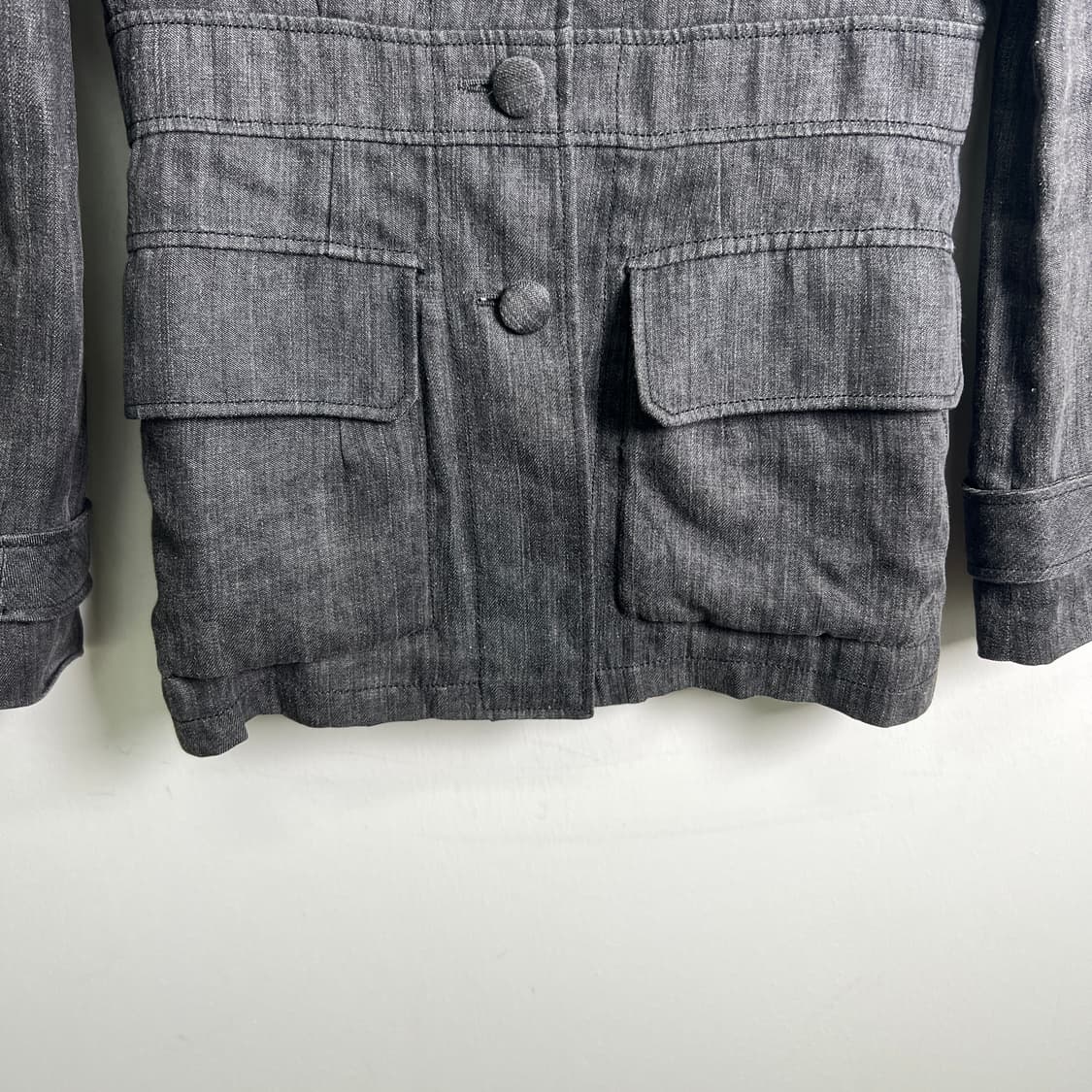 발렌시아가 다크 그레이 린넨 사파리 자켓 36 상품이미지5