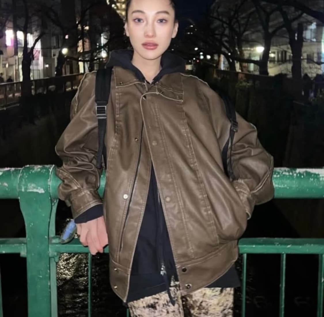 투머치택스 레더 자켓 브라운 상품이미지3