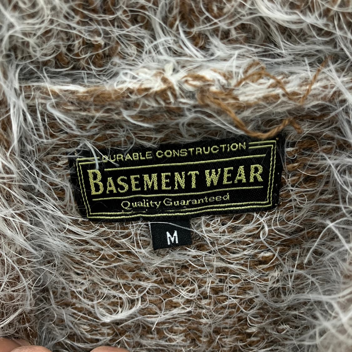 VTG 빈티지 헤어리 후드 니트 스웨터 M 상품이미지3